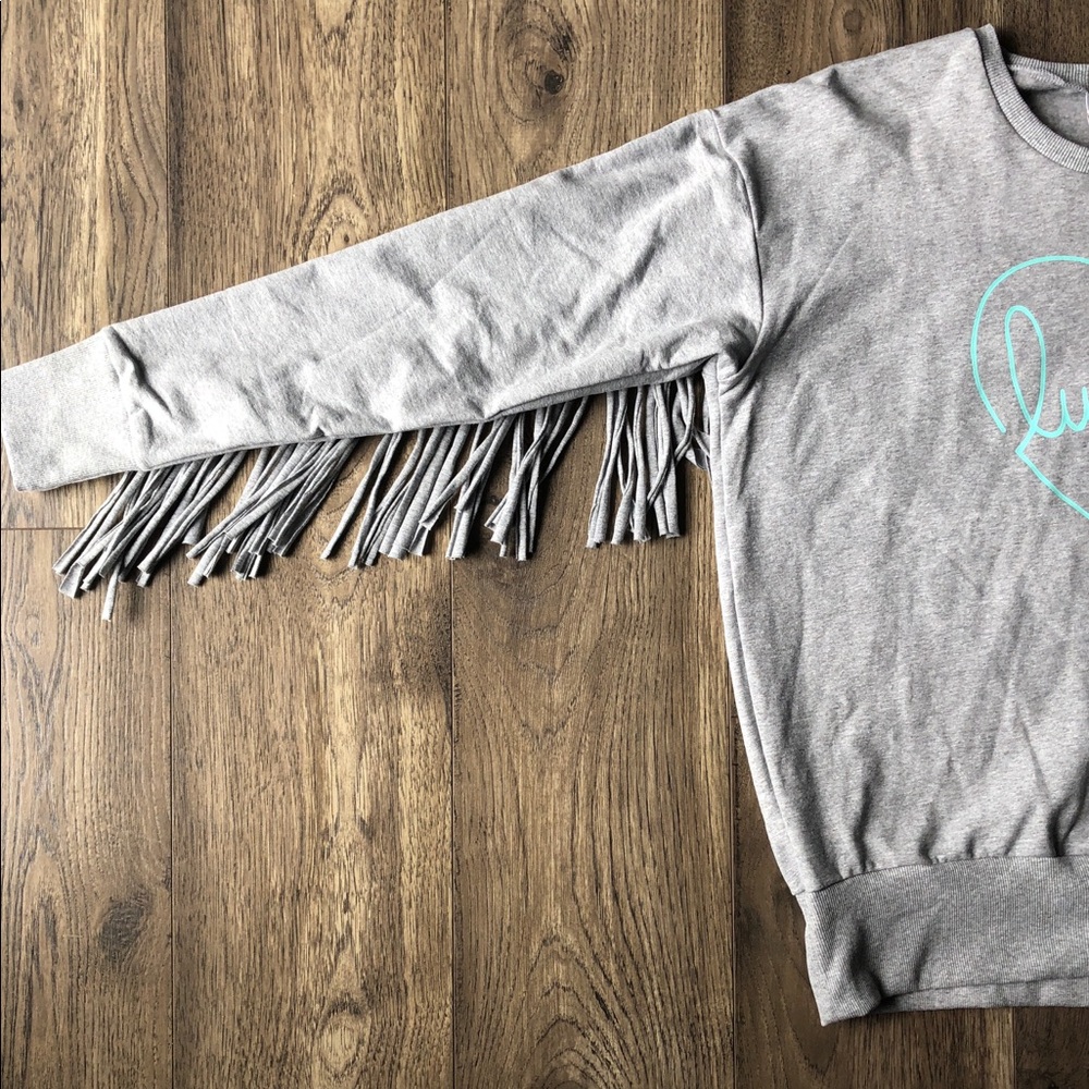 LuLaRoe Fringe Sweatshirt - Picture 3 of 6